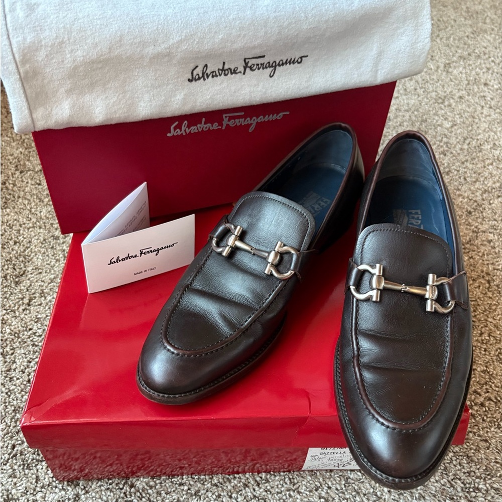 😎Authentic😎 Ferragamo Men's Grandioso Gancini Loafer #01VF 24712 E17